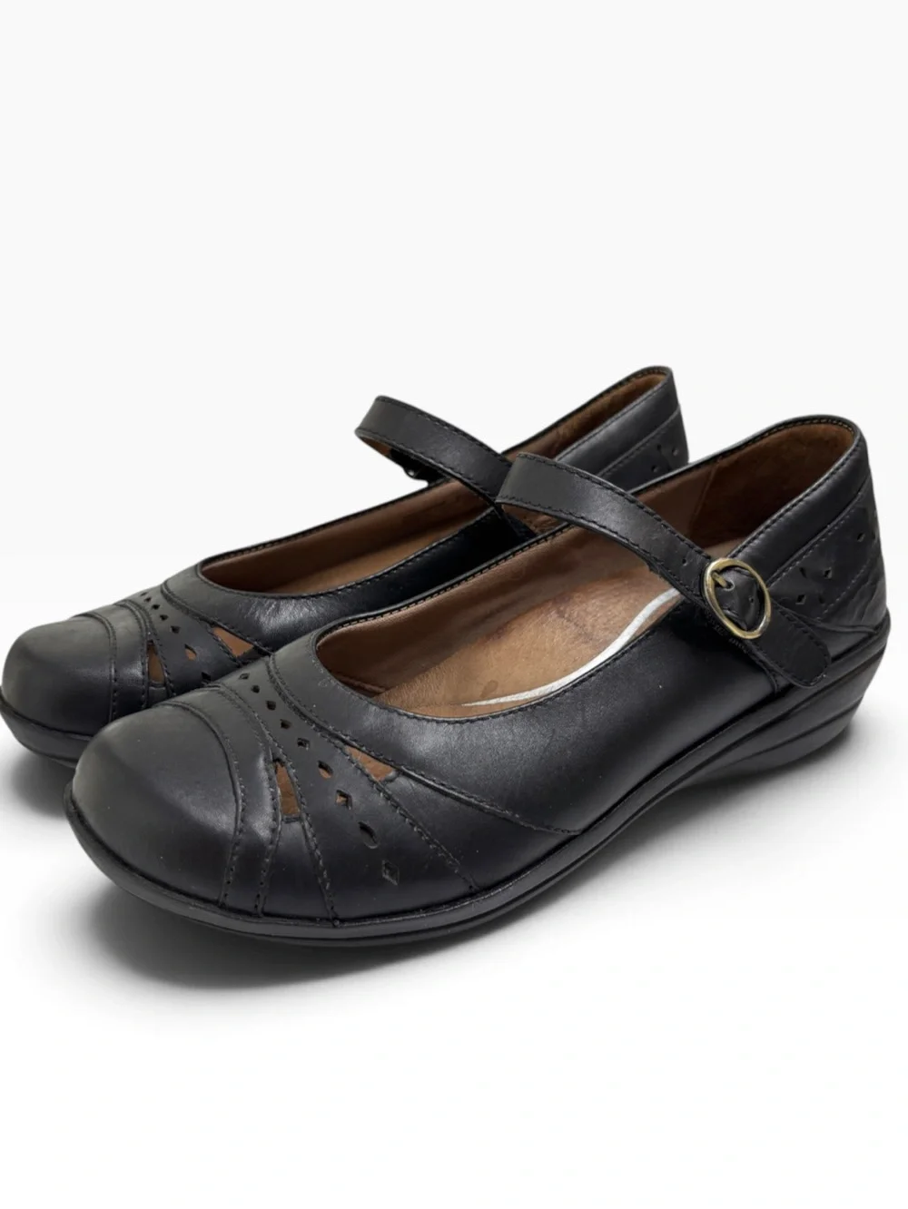 Dansko Mathilda Womens Sz 39 US 8.5 / 9 Black Leather Mary Jane Slip On shoes